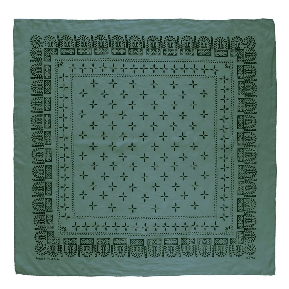 OZMA 1930s Bandana Regen Silk Juniper CURRENT NWOT